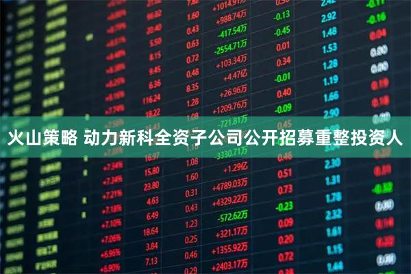 火山策略 动力新科全资子公司公开招募重整投资人